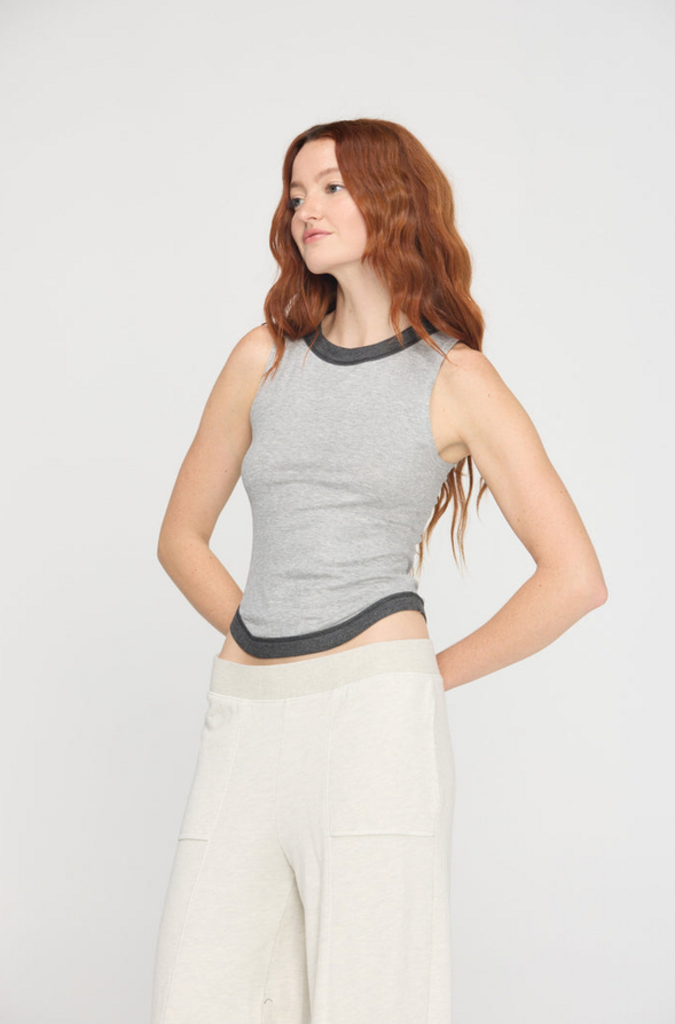 PROJECT SOCIAL T MARINE COLOR BLOCKED RIB TANK