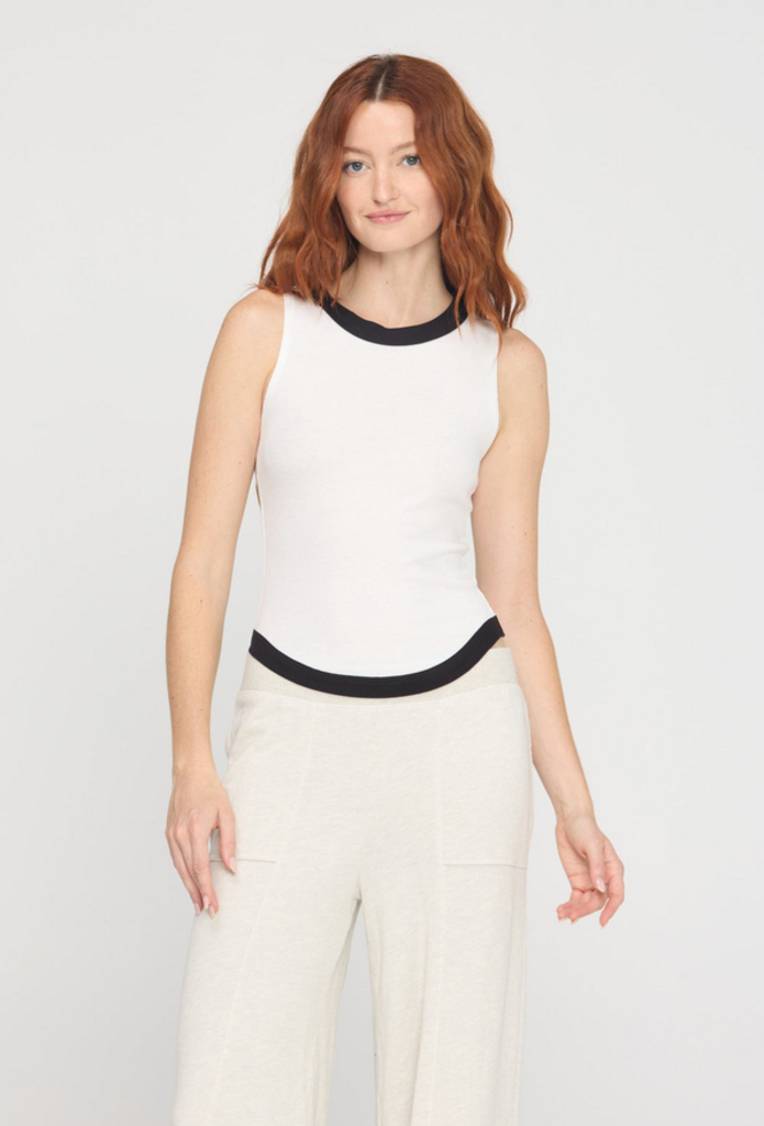 PROJECT SOCIAL T MARINE COLOR BLOCKED RIB TANK