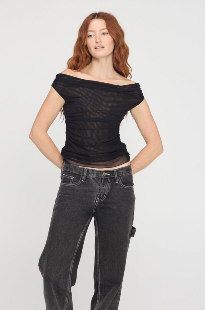 PROJECT SOCIAL T CRETE LAYERED MERROW EDGE MESH TEE