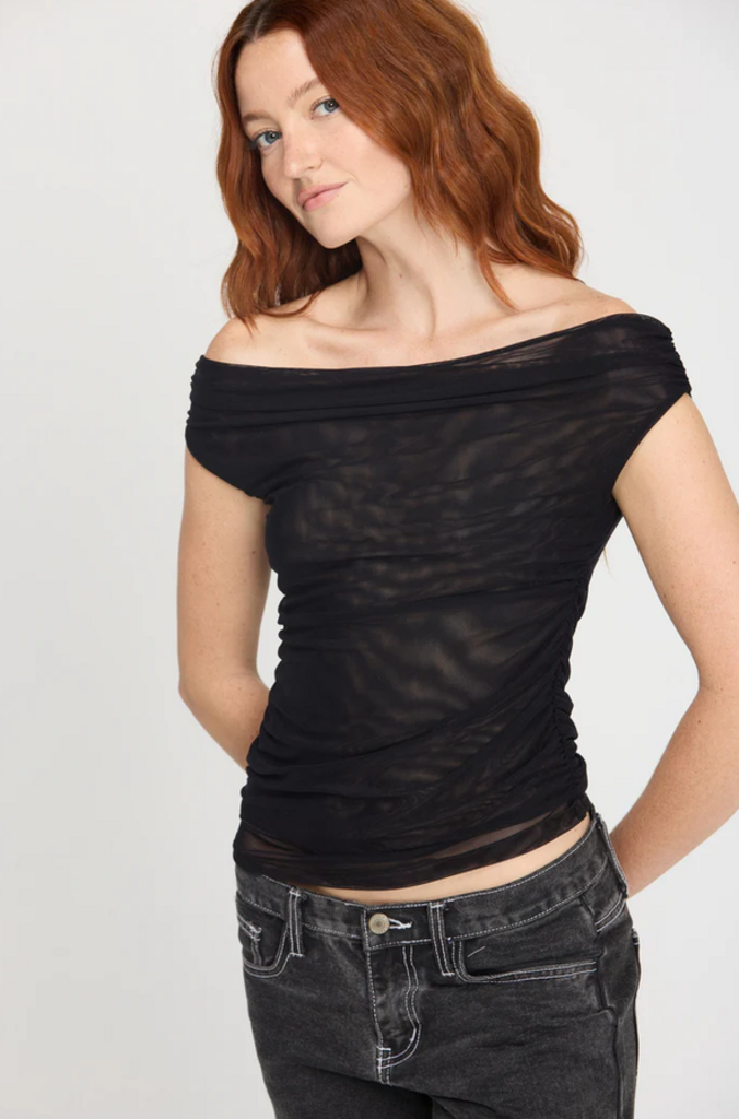 PROJECT SOCIAL T CRETE LAYERED MERROW EDGE MESH TEE
