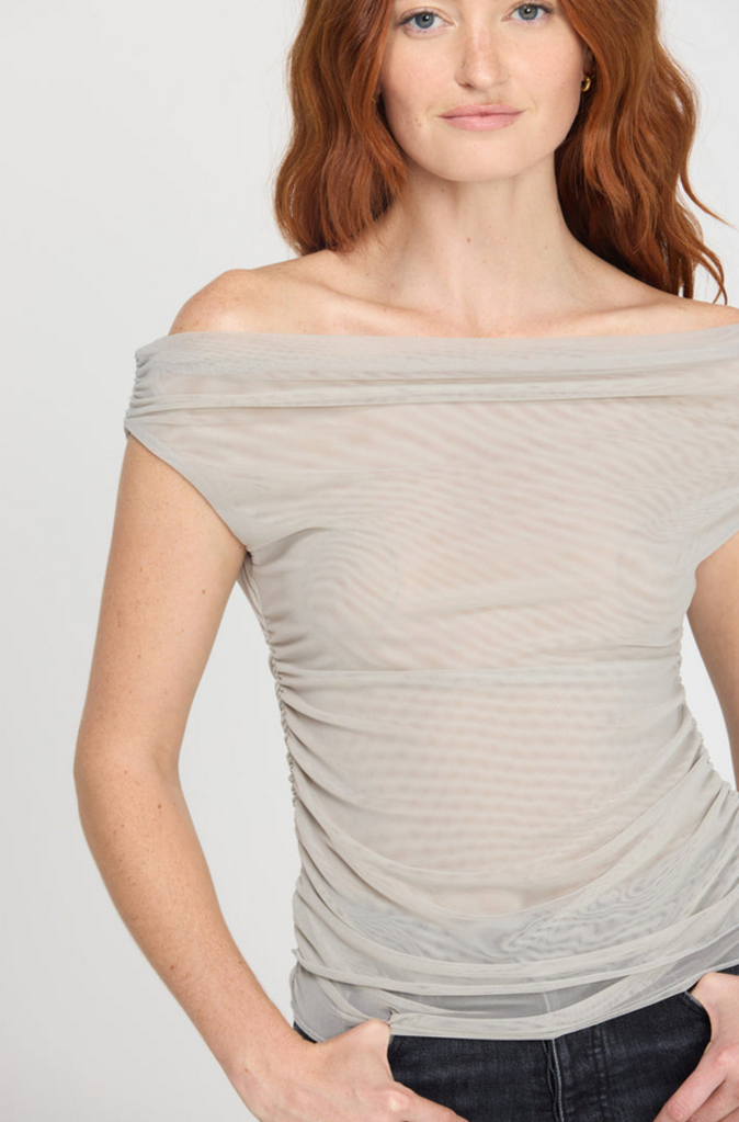 PROJECT SOCIAL T CRETE LAYERED MERROW EDGE MESH TEE