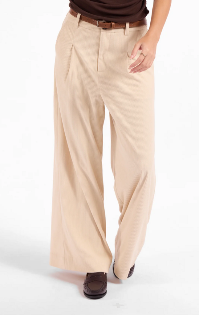 SAGE THE LABEL FOXGLOVE CORDUROY BELTED PANTS