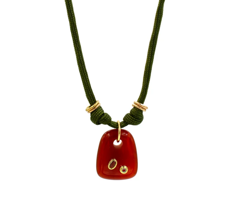 PARADIGM PARACORD CARNELIAN NECKLACE