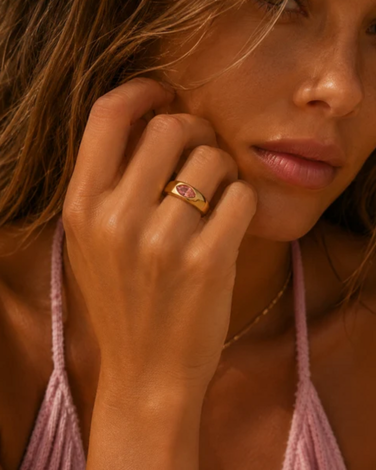 JURATE LA FALLON PINK SPINEL RING