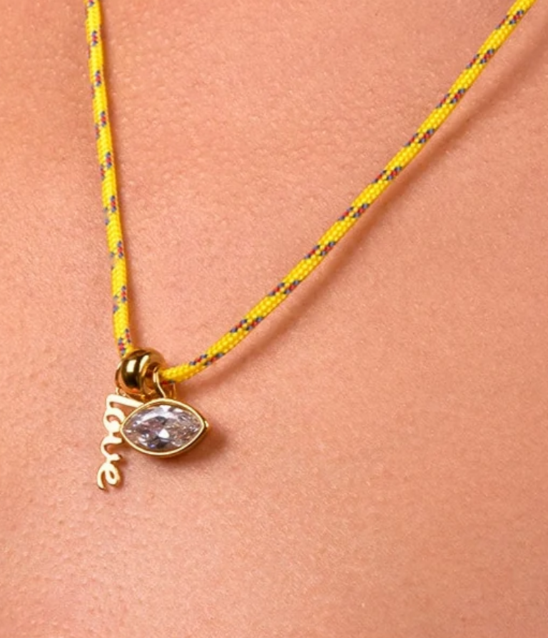JURATE LA ELECTRIC LOVE PARACORD CHARM NECKLACE