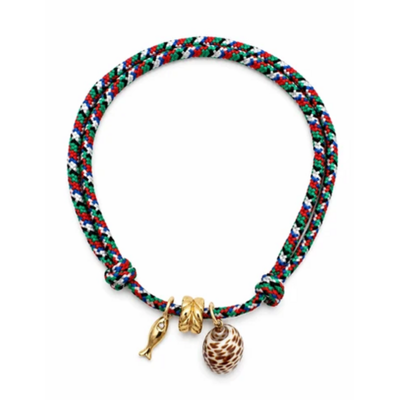 JURATE LA BEACHCOMBER PARACORD CHARM BRACELET