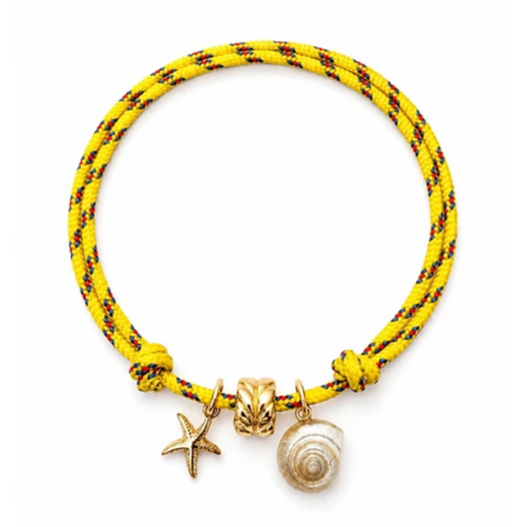 JURATE LA SEASHELL SOCIAL PARACORD CHARM BRACELET