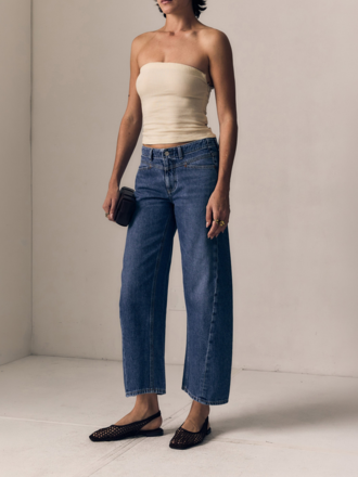LE JEAN SELENA CROP MID RISE