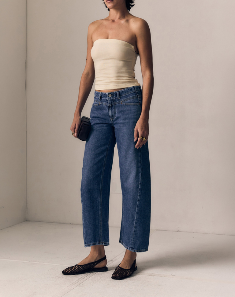 LE JEAN SELENA CROP MID RISE
