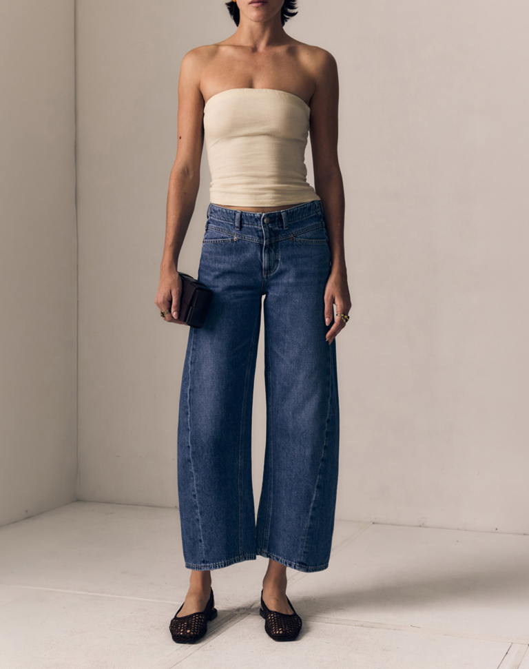 LE JEAN SELENA CROP MID RISE