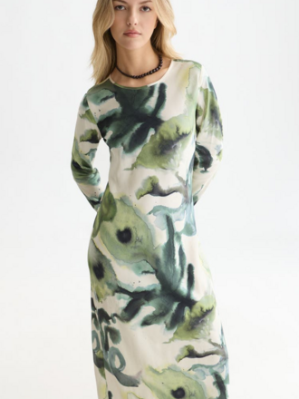 SCOTCH & SODA PRINTED ANKLE LENGTH DRESS