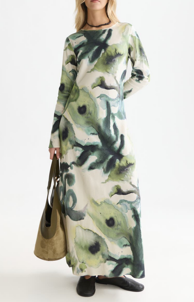 SCOTCH & SODA PRINTED ANKLE LENGTH DRESS