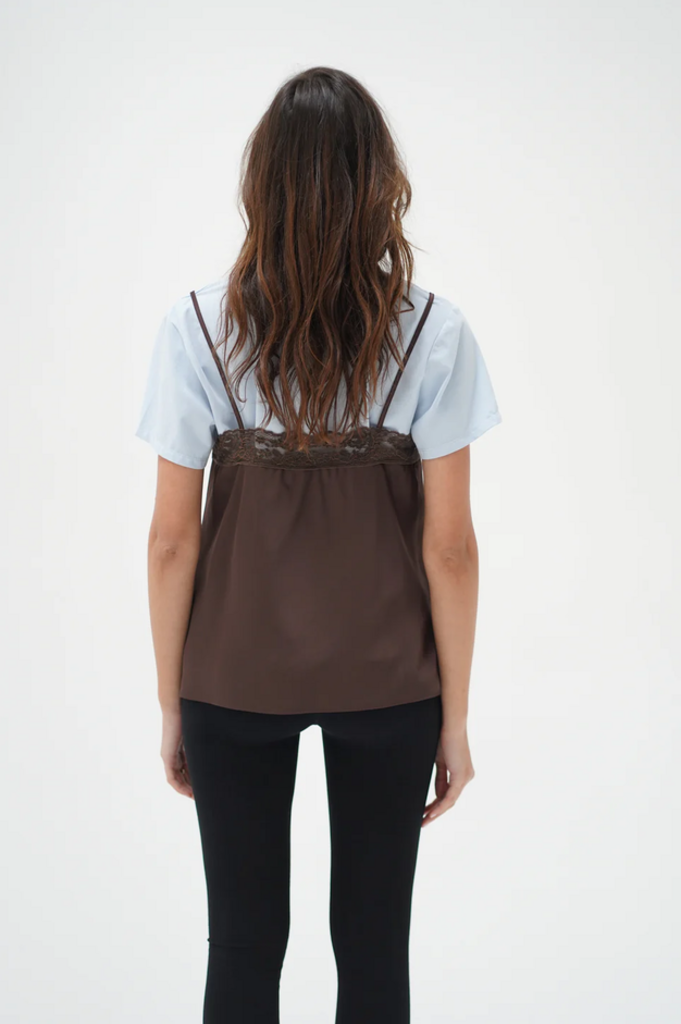 LNA ROWAN CAMI LAYER TEE