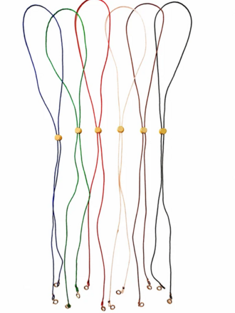 SHA PARLE WAXED CORD SLIDER LARIAT NECKLACE
