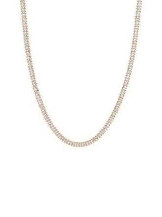 ADINA EDEN CZ BAGUETTE ALL AROUND TENNIS NECKLACE