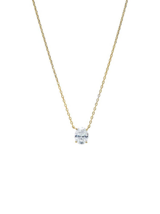 ADINA EDEN MOISSANITE OVAL PENDANT NECKLACE