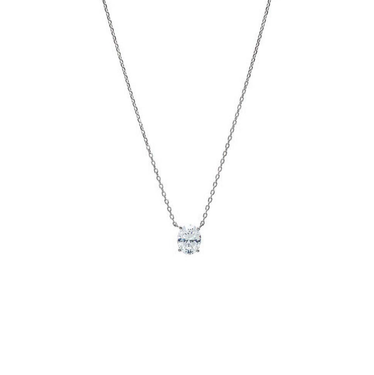 ADINA EDEN MOISSANITE OVAL PENDANT NECKLACE