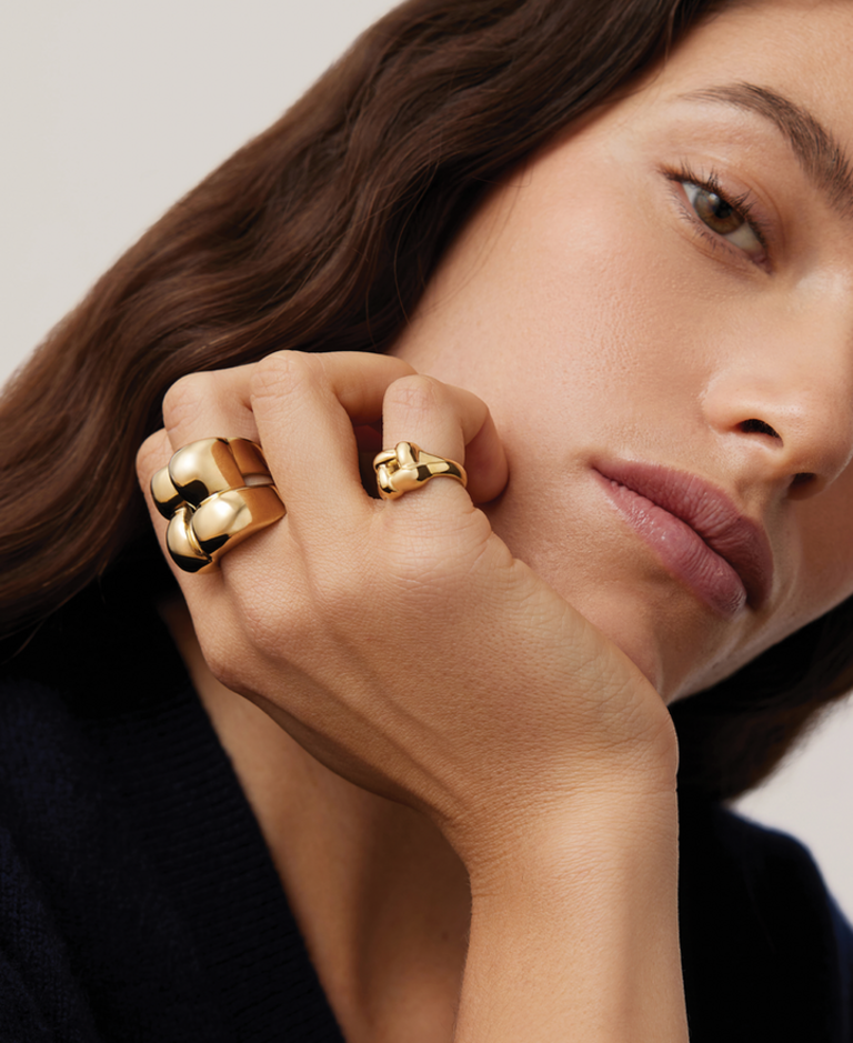 JENNYBIRD MEGA WOVEN SQUARE RING