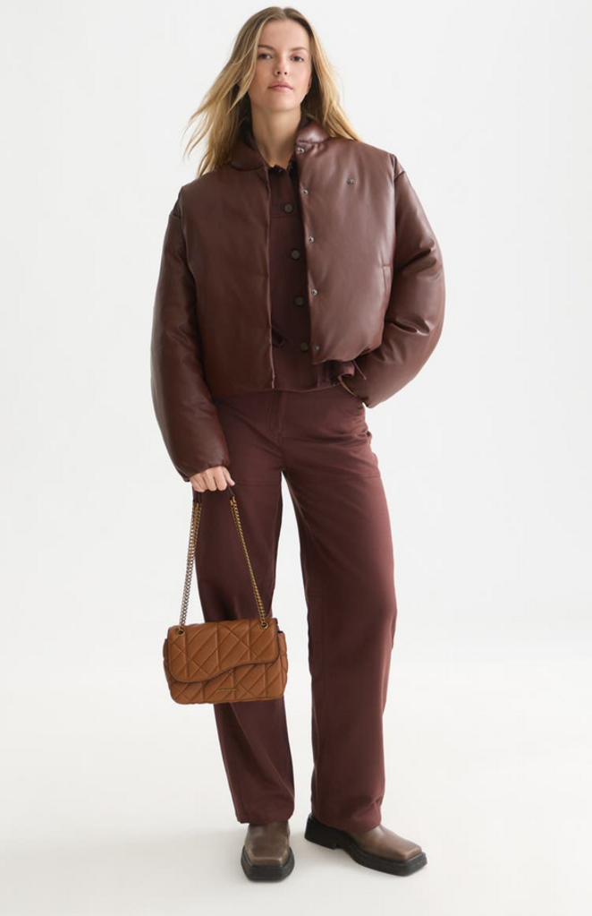 SCOTCH & SODA FAUX LEATHER SHORT JACKET