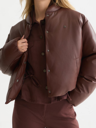 SCOTCH & SODA FAUX LEATHER SHORT JACKET
