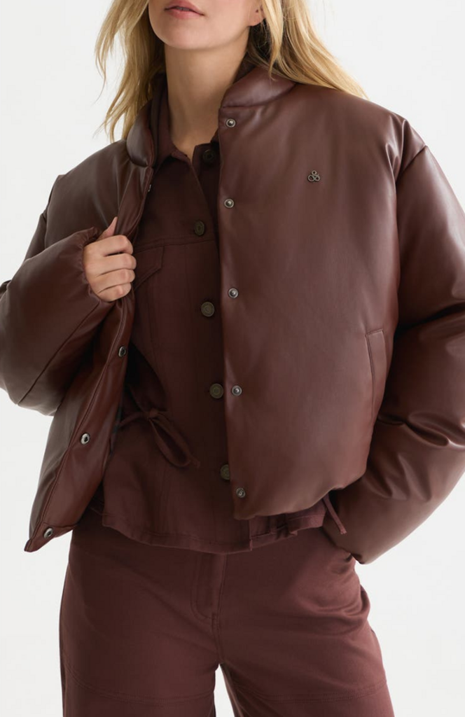 SCOTCH & SODA FAUX LEATHER SHORT JACKET
