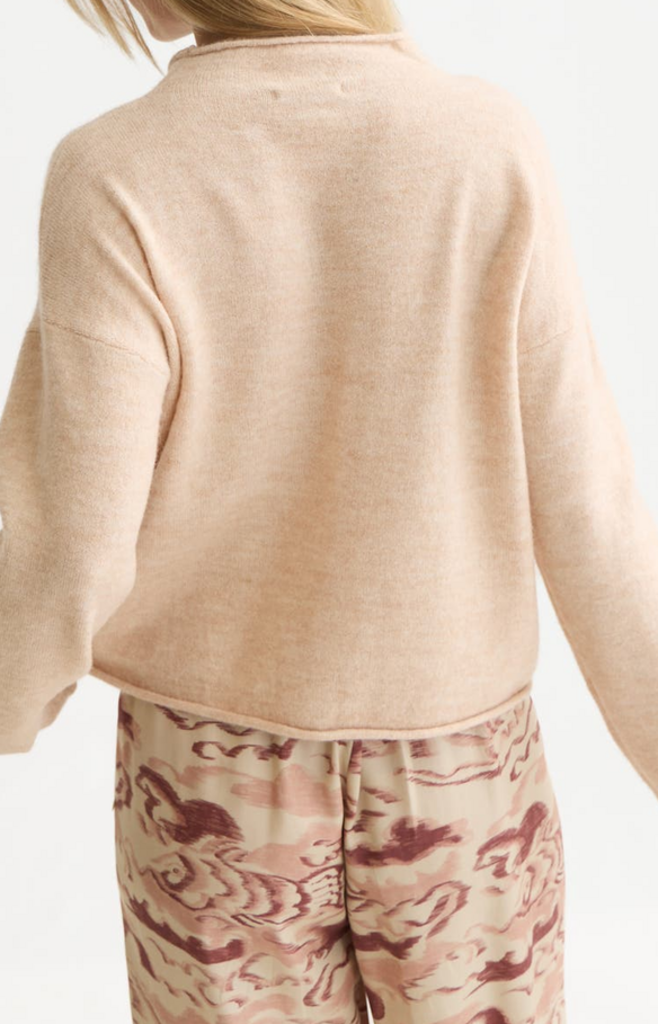 SCOTCH & SODA FUZZY FUNNEL-NECK CARDIGAN