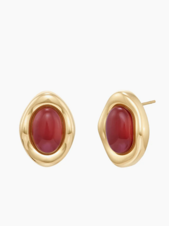 TWENTY COMPASS BORDEAUX EARRINGS