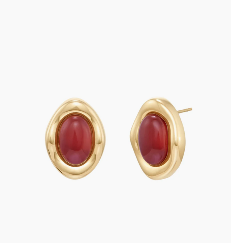 TWENTY COMPASS BORDEAUX EARRINGS