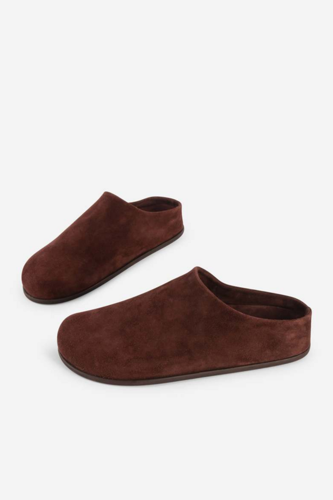 INTENTIONALLY BLANK AGATHA BRUSHED SUEDE SLIP ON MULE