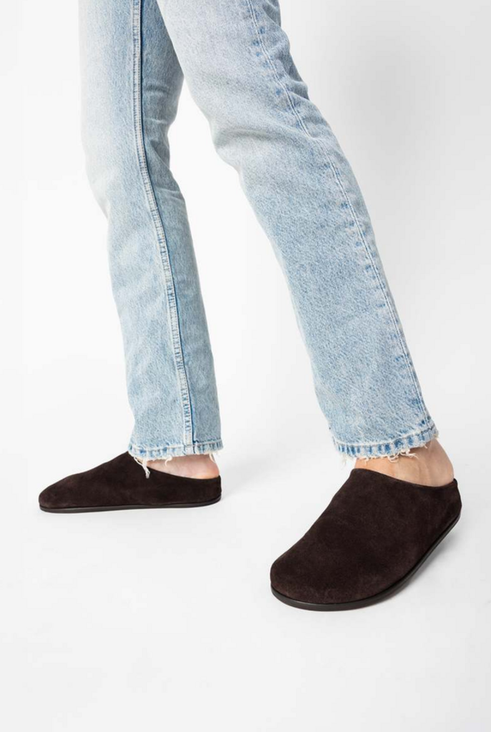 INTENTIONALLY BLANK AGATHA BRUSHED SUEDE SLIP ON MULE