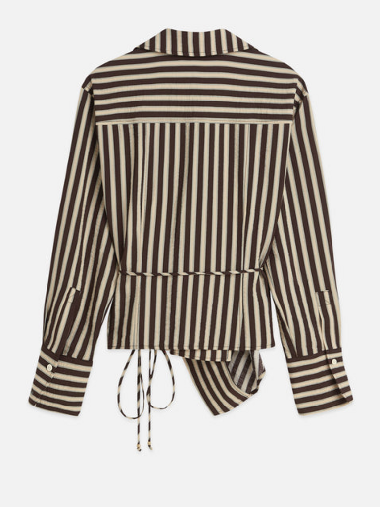 SCOTCH & SODA STRIPED WRAP SHIRT