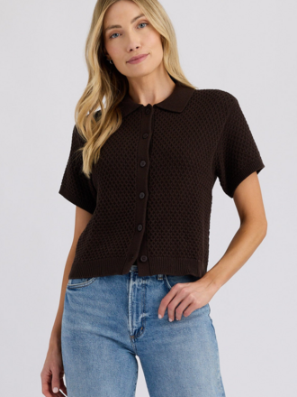 STITCHES + STRIPES ANDRE POLO TOP