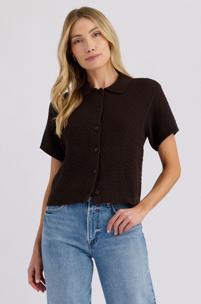 STITCHES + STRIPES ANDRE POLO TOP