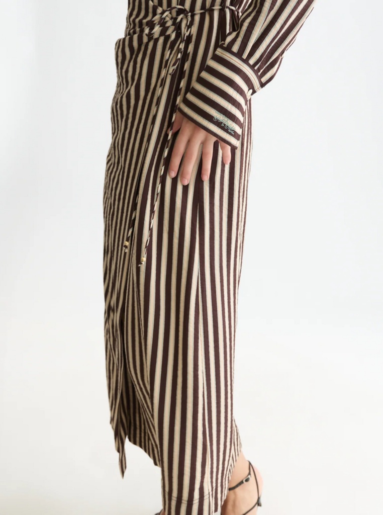 SCOTCH & SODA STRIPED WRAP DRESS