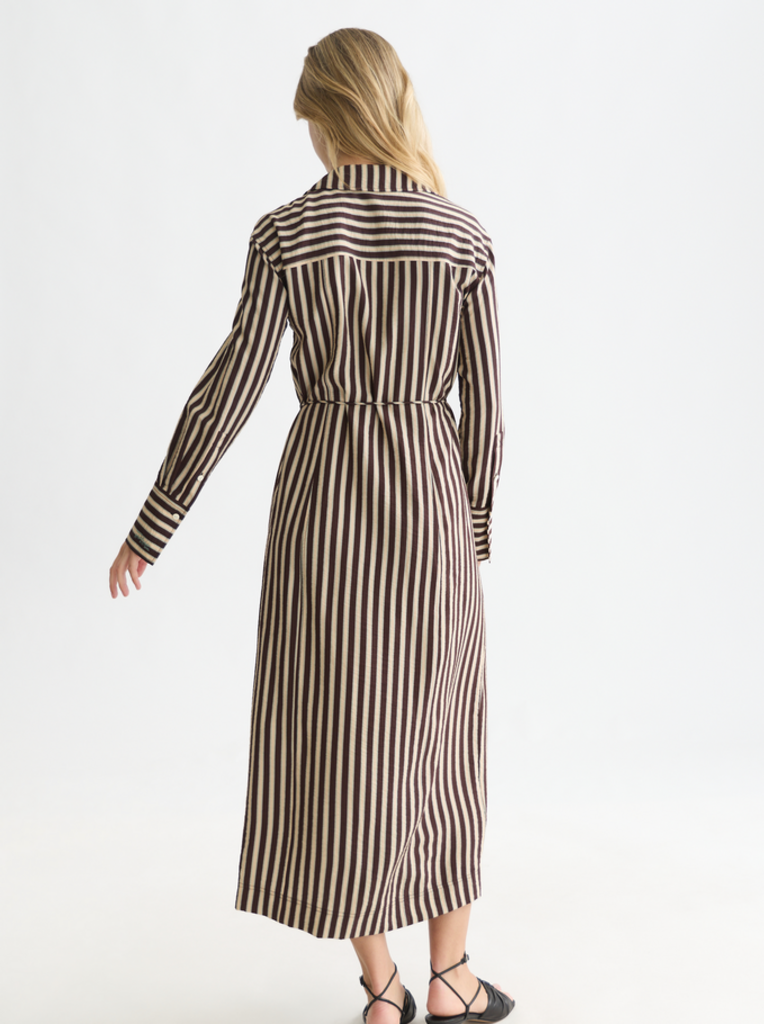 SCOTCH & SODA STRIPED WRAP DRESS