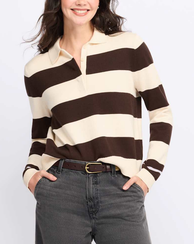 STITCHES + STRIPES SHAWN POLO