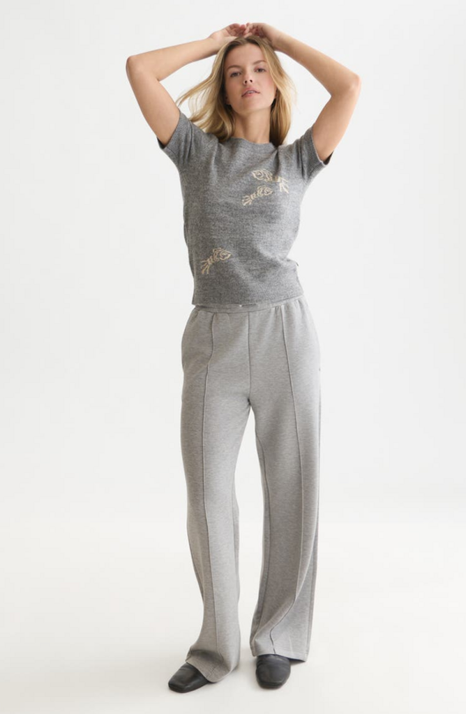 SCOTCH & SODA EMBROIDERED SHORT-SLEEVED PULL