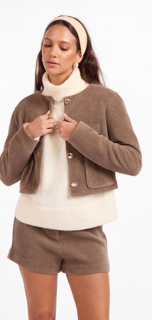 SAGE THE LABEL MIDDAY STROLL CROP JACKET