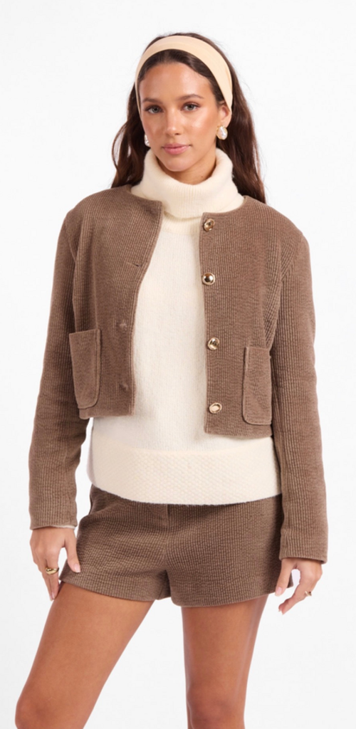 SAGE THE LABEL MIDDAY STROLL CROP JACKET
