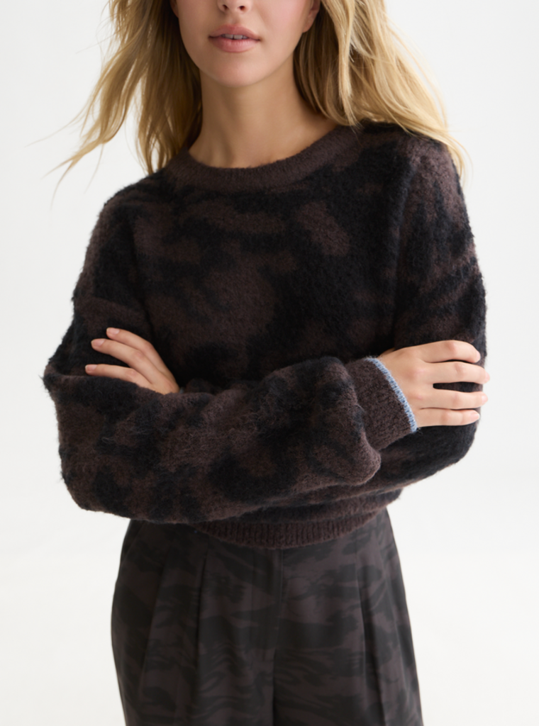 SCOTCH & SODA FUZZY JACQUARD RELAXED PULL OVER