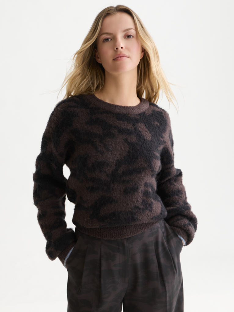 SCOTCH & SODA FUZZY JACQUARD RELAXED PULL OVER