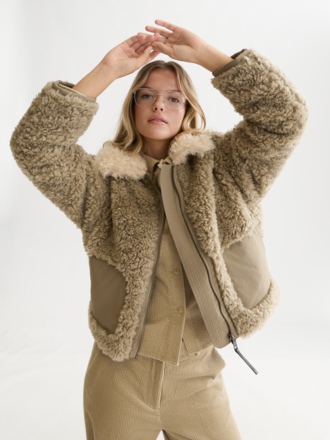 SCOTCH & SODA FAUX FUR SHORT JACKET