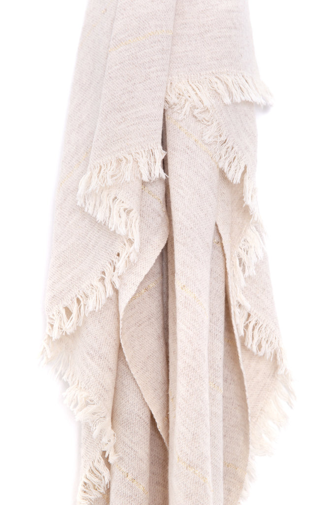 Tofino Towel Tofino Towel Co. - The Gleam Scarf, Beige/Gold
