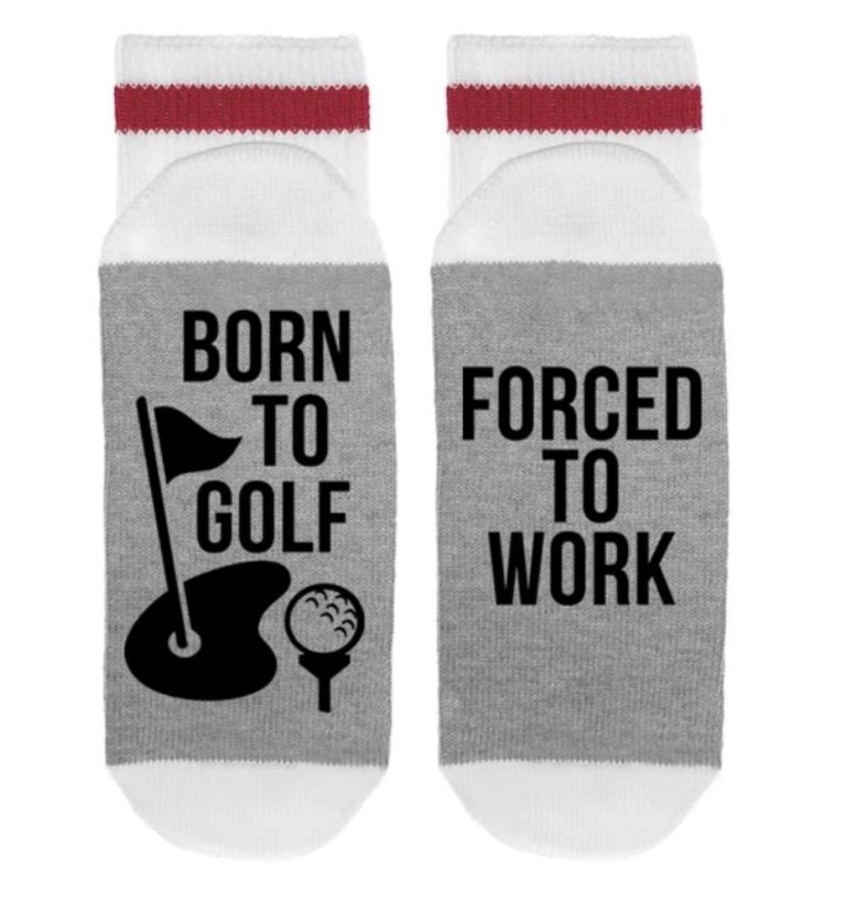 Sock dirty to me Word Socks -Born to Golf Mens Socks