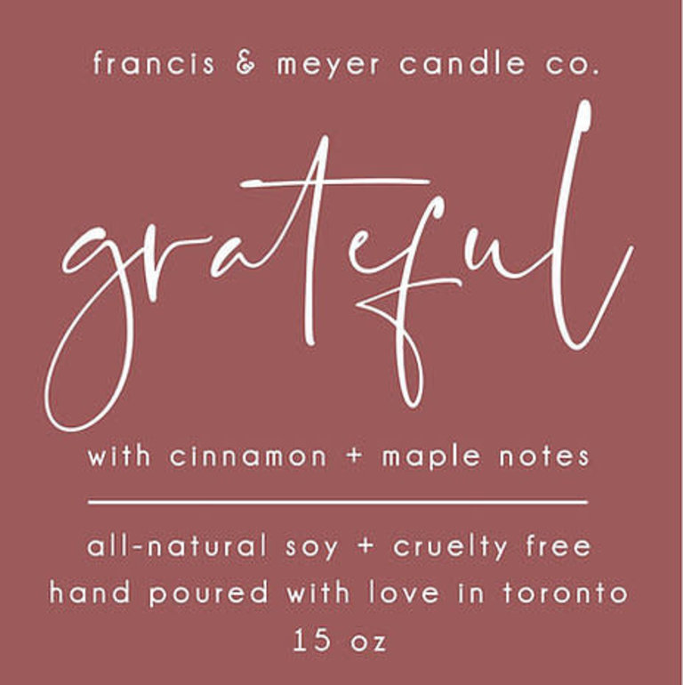 Francis & Meyer Candle Co. Grateful Crystal Candle