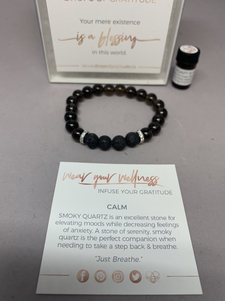 drops of gratitude Drops of Gratitude  -Calm - Gemstone Aromatherapy Bracelet