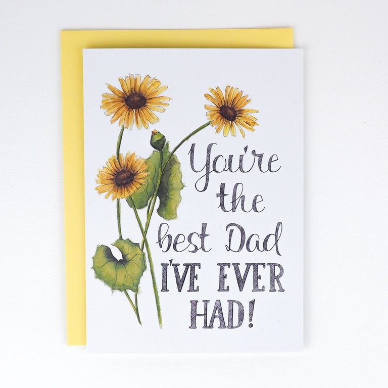 Naughty Florals You're The Best Dad I've Even Had Card