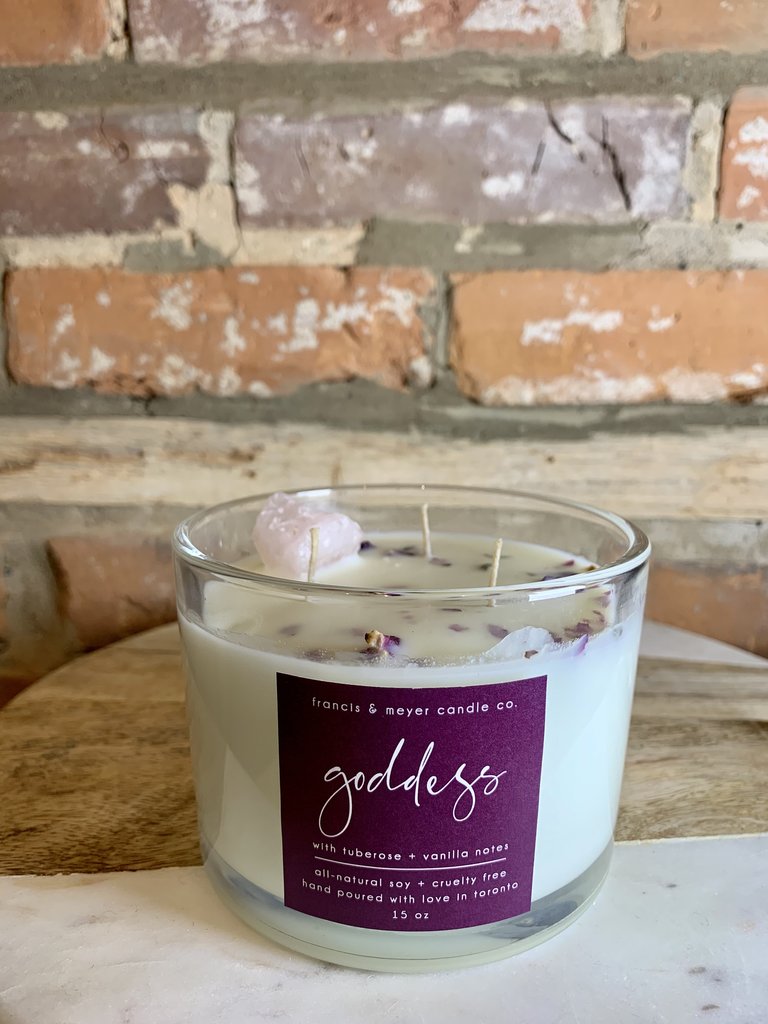 Francis & Meyer Candle Co. Goddess Self Love Crystal Candle