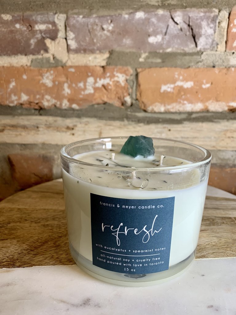 Francis & Meyer Candle Co. Refresh Crystal Candle