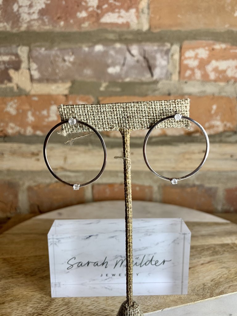 Sarah Mudler Pulse Earrings - Silver & Quartz